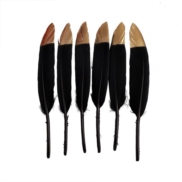 EGNMCR Dreamcatcher 50pc Hot Stamping Feather Crafts Materials Dreamcatcher Earrings Accessories DIY The simulation feathers