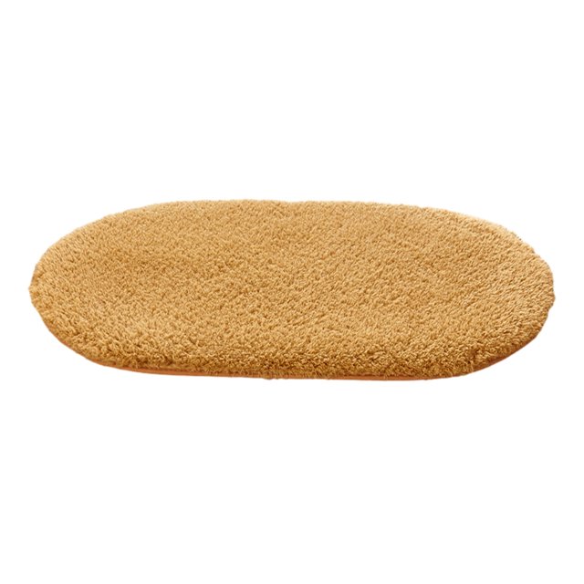 Thinsony Polyester Stylish Bathroom Carpet With Non-slip For Any Room Easy To Clean Bathroom Rugs Soft khaki 1Set