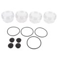 thumbnail image 1 of Axle 4 Set 3-3/4 Inch Oil Bath Dust Caps 12011-1 Trailer Axle Oil Cap Kit for  Axles 9-16K 3.75in 8 Threads, 1 of 7