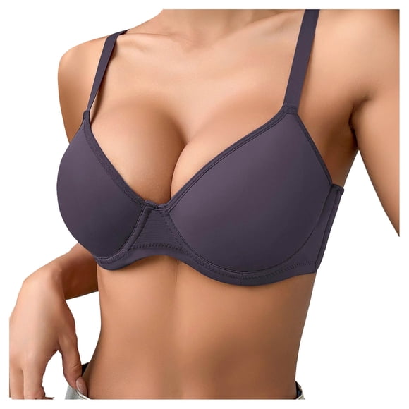 Yammkia Soutiens-gorge Minimiseur pour Femmes, Soutien-Gorge Sans Armatures Comfort Revolution, Soutien-Gorge à Couvrance Totale ComfortFlex Fit (Gris Foncé, 85D)