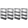 thumbnail image 2 of Gracious Living 4 Shelf Fixed Height Medium Duty Storage Unit, Black (4 Pack), 2 of 11