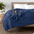 thumbnail image 2 of Bare Home Microplush Fleece Blanket - 300 GSM - Fuzzy Microfleece - Soft & Plush - Throw XL, Dark Blue, 2 of 7