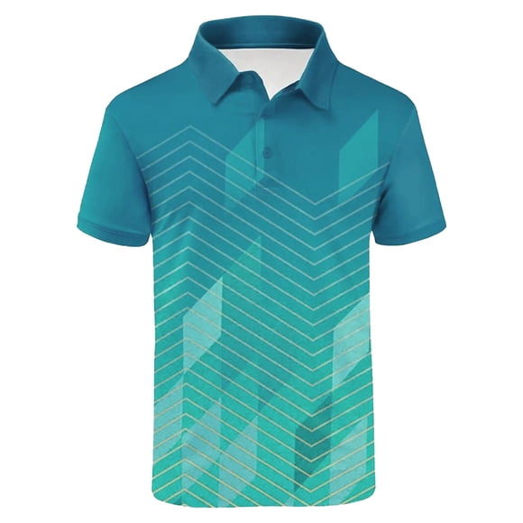 Adult Men's Polo T Shirts Short Sleeve Button Polo Tees Basic Light Blue TShirt Men
