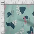 thumbnail image 2 of oneOone Viscose Chiffon Teal Green Fabric Abstracts Sewing Craft Projects Fabric Prints By Yard 42 Inch Wide, 2 of 5