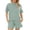 Green, variant on Womens Loose Casual Two-piece Suit Short Sleeve Top And Shorts With Pocket Set