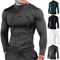 thumbnail image 5 of Wangsaura Men Sports Shirt, Long Sleeve Elastic Quick Drying Tops, 5 of 5