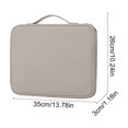 thumbnail image 3 of 13.8" Tablet Sleeve Organizer Bag, Multi-Layer Electronics Storage Case, Waterproof Nylon Travel Portfolio Pouch with Document Compartment, Protective Laptop Carrying Case for Business, 5, 3 of 6