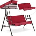 thumbnail image 2 of maytalsory Garden Swing Seat Cover Patio Cushion Protection Bench Covers Red, 2 of 8