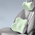 thumbnail image 4 of Green Orthopedic Vehicle Headrest Support Pillow Set With Temperature Regulating Flock Cover For All Season Driving Comfort #gB2FE, 4 of 6