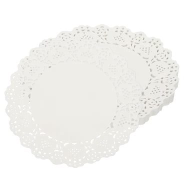 140pcs Paper Doilies, 9.45 inch Round Lace Doilies Disposable Paper Placemats White