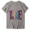 thumbnail image 2 of EGNMCR Easter T-shirt Imprimé T-Shirts Graphiques pour Femmes T-Shirts à Manches Courtes pour Femmes T-shirt Décontracté Ample à Col Rond à Manches Courtes Blouse à Imprimé de Lettres T-shirt T-Shirts pour Femmes, 2 of 4