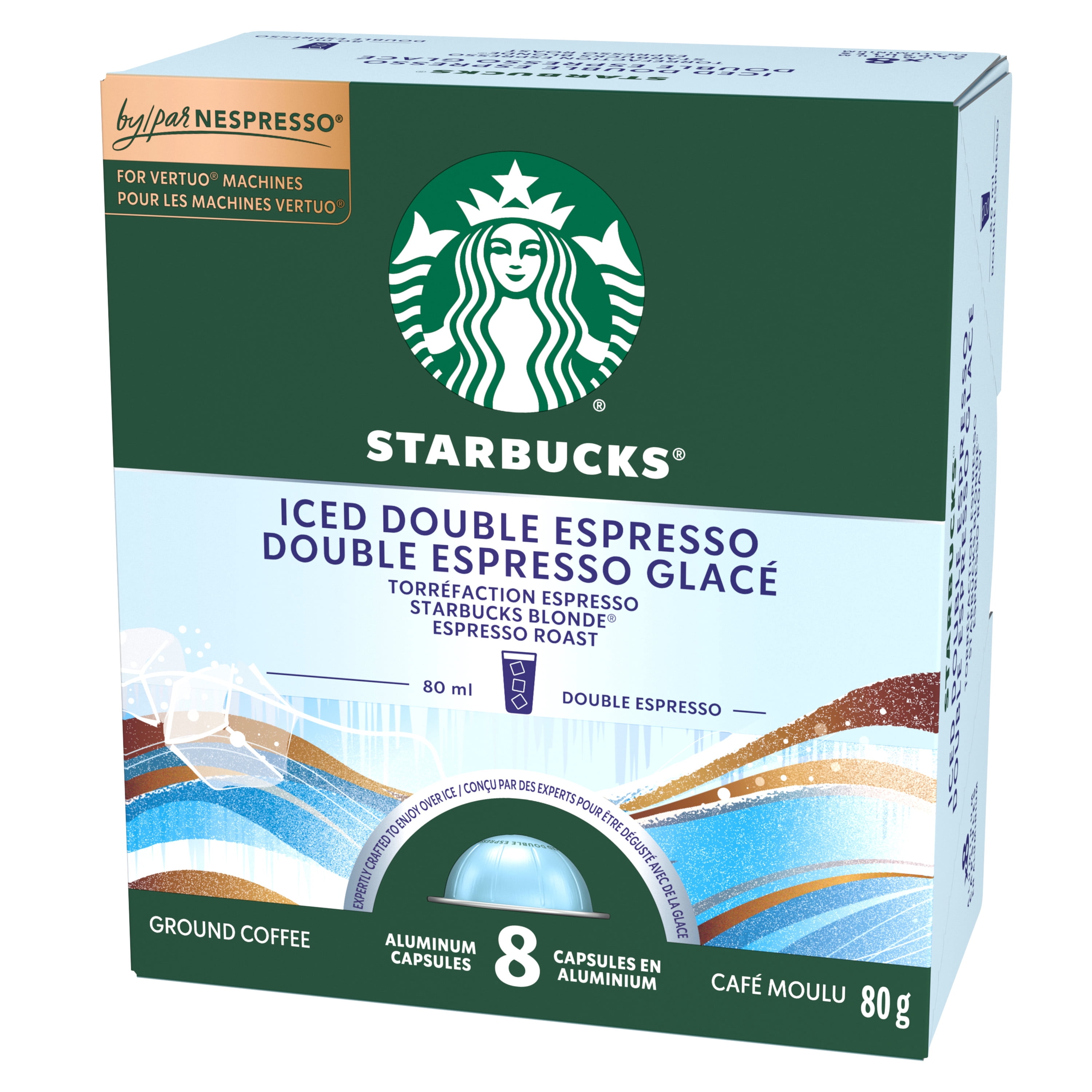 STARBUCKS Iced Double Espresso For NESPRESSO VERTUO, Brews 80 ml