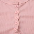 thumbnail image 5 of Long Sleeve Tee Shirts 2023 Long Sleeve Shirts for Women V Neck Henley Tops Slim Fit Basic Ribbed Knit Button down T Shirts Tops - Hontri, 5 of 5