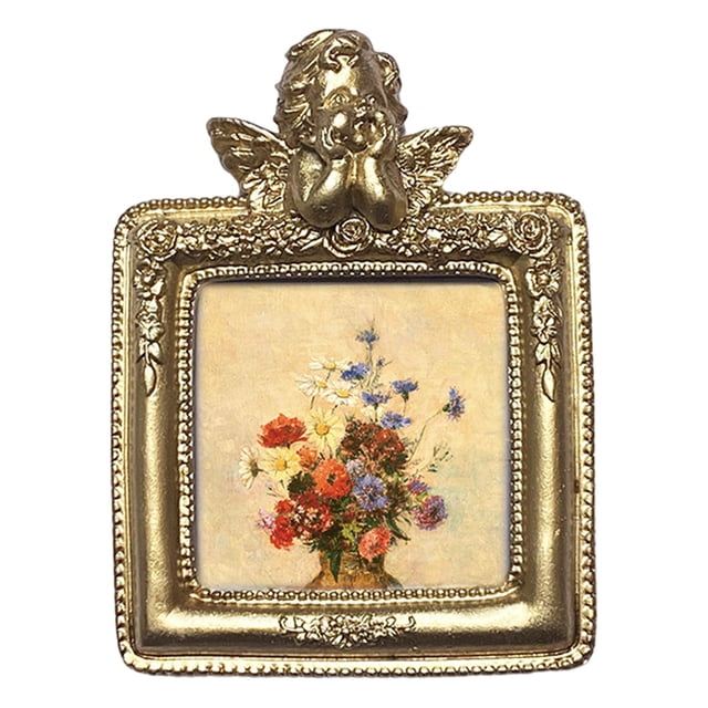 Style Photo Picture Display Vintage Style Cards Holder Desktop with Glass Front for Living Room, Home, Family Party ,Vocation Time , 11x14CM Angle Square