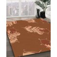 thumbnail image 3 of Ahgly Company Tapis Rond Lavable en Machine Intérieur Transitionnel Rouge Tomate, 3 Pieds Rond, 3 of 7