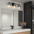 thumbnail image 2 of Artika Haze Modern 3-Light Bathroom Vanity Light Black Glass, 2 of 9