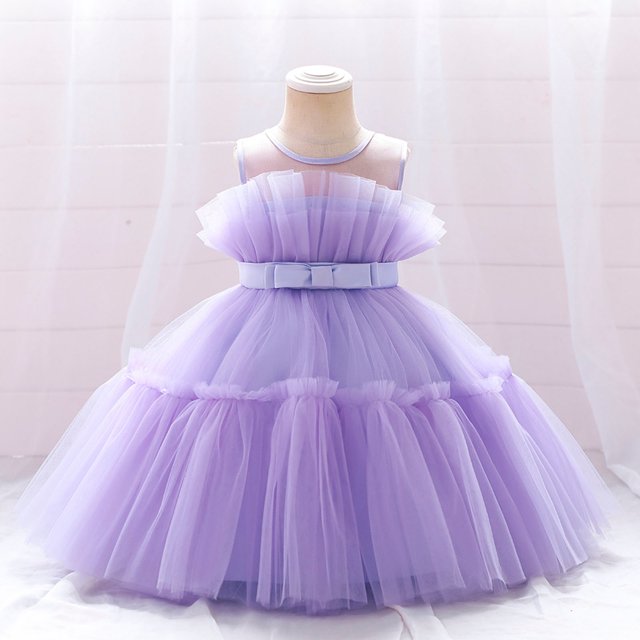 EGNMCR Robes de Soirée pour Femmes, Robes Formelles pour Femmes, Robes de Cocktail pour Femmes Robe Fille Robe Tout-Petit Filles Tulle Broderie Strass Nœud Robe de Fête d'Anniversaire Longues Robes Robe Fille