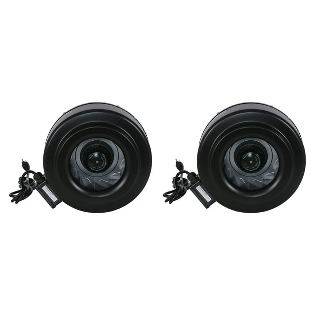 Hurricane 10" Commercial Grade Inline Wall Fan For Ventilation Use (2 Pack)