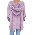 thumbnail image 4 of EGNMCR Cardigans pour Femmes, Pulls pour Femmes Mode Ample Grande Taille Couleur Capuche Manches Longues Hauts Chandail Femmes, 4 of 8