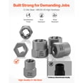 thumbnail image 3 of VEVOR Bolt Extractor Kit, 16 Pieces Impact Bolt & Nut Remover Set with Adapters and Pin Punch, Solid Storage Case, Cr-Mo Steel for Removing Damaged, Rusted, Stripped, Rounded Bolts, Nuts and Screws, 3 of 9