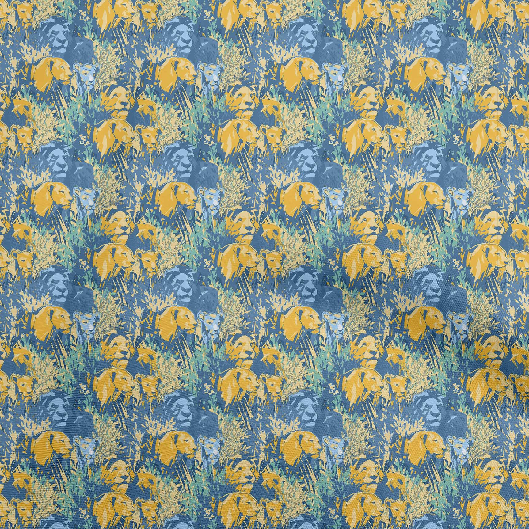 oneOone Cotton Jersey Blue Fabric Abstracts Craft Projects Decor Fabric Printed By The Yard 58 Inch Wide