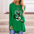 thumbnail image 2 of T-shirts à Manches Longues pour Femmes Time And Tru Mode Femme Décontractée Imprimé Col Rond Ample T-Shirt à Manches Longues Haut Blouse Chandail, 2 of 6