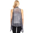thumbnail image 2 of Womens Sleeveless Open Front Crochet Shawl Cardigan Bikini Cover Up, 2 of 5