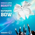 thumbnail image 4 of Valentine's Day Cheer Hair Bow - Kiss Me I'm A Cheerleader, 4 of 4