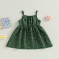 thumbnail image 4 of Petites Filles Princesse Robe Rayures Dot Print Robe Décontractée une Ligne Robe pour la Plage Partie Vêtements Mignons 4-5 Ans, 4 of 8