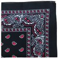 thumbnail image 1 of Lot de 3 Bandanas en Coton à Motif Cachemire - 22 Pouces (Noir et Rouge), 1 of 2
