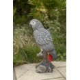 thumbnail image 1 of Décoration de Jardin Statue d'Animal Perroquet Gabon Gris sur Souche, 1 of 5