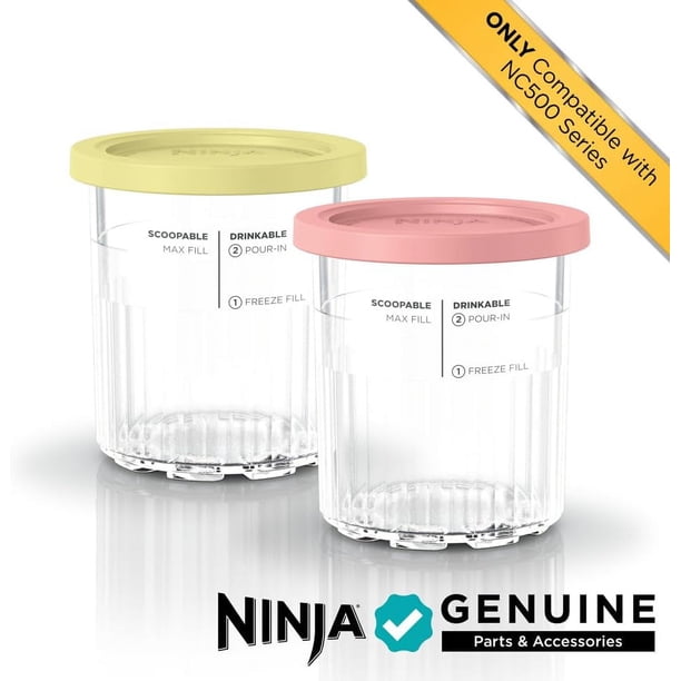 Ninja Creami Deluxe Pints 2-Pack, Compatible with NC500 Series Ice
