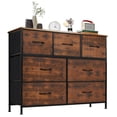 thumbnail image 1 of EDX Commode à 7 Tiroirs pour Chambre, Armoire Organisatrice de Rangement en Tissu, Brun Rustique, 1 of 8