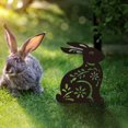 thumbnail image 4 of Creative Design Of Metal Hollowed-out Rabbit Garden Decoration Plug-ins Iron Ornaments, 4 of 4