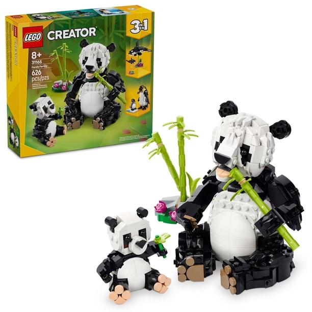 LEGO Creator 3 in 1 Wild Animals Panda Family - Building Toy with