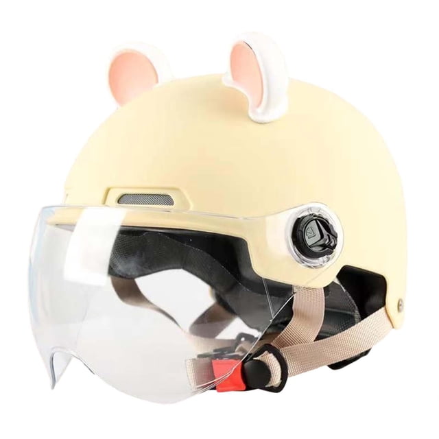 Open Face Helmet Cute Lightweight Half Face Helmet Accessory Yellow