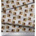 thumbnail image 3 of Soimoi Brown Silk Fabric Monitor & Bossy Girl Print Fabric by Yard 42 Inch Wide, 3 of 3