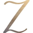 thumbnail image 1 of Unpainted Wood Letter Z Craft, Paintable 12'' Tall Wood Alphabet Letter, DIY Nicholia Script Font, 1 of 3