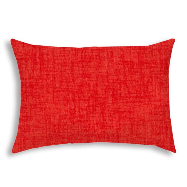 Joita Tissage Intérieur / Extérieur Oreiller Cousu Fermé - Tissu Polyester Rouge