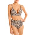 thumbnail image 5 of L Space Bas de Maillot de Bain Métalliques à Imprimé Animal pour Femmes, Marron, Petit, 5 of 5
