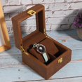 thumbnail image 2 of Fugacal Display Case, Rust Resistance 2 Slot Wooden Anti‑corrosion Watch Case, Jewelry For Watch, 2 of 8