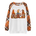 thumbnail image 4 of Atogsazn Chandails de l\'Action de Grâce pour Femmes, Coupe Ample, Col Rond, Manches Longues, Chemisiers Amples, Hauts Amples, Orange, P, Mode, 4 of 5