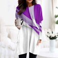 thumbnail image 2 of Femmes Automne Hiver Col Rond Manches Longues T-Shirt Haut Poche Poche Poche Poche Poche Blouse, 2 of 4