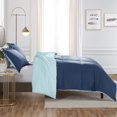 thumbnail image 4 of Nestl Reversible Comforter Set, King/Cal King Comforter Set, Navy/Aqua, 4 of 6