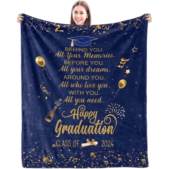 LHSHID Graduation Gifts Graduation Gifts for Her Him College Graduation Gifts for Women High School Graduation Gifts Graduation Gifts for Police Graduation Gift Blanket 50x60in