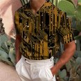 thumbnail image 2 of Birdeem T-Shirt à Manches Courtes Col en V Imprimé Décontracté pour Hommes, 2 of 12