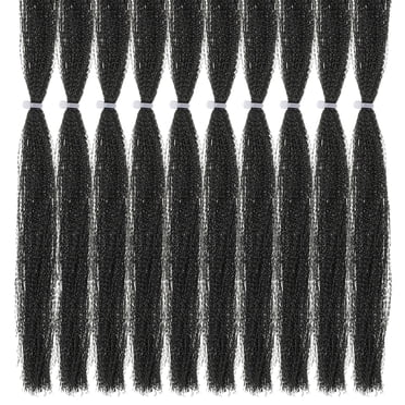 Uxcell Crystal Flash Fly Fishing Line, Sparkle Fly Tying Material Kit Holographic Dry Flies Thread Supplies Black