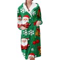 thumbnail image 1 of Peignoirs pour Femmes Peignoir Long Chaud Tendance à Manches Longues d'Hiver Pyjama Robe de Nuit, 1 of 5