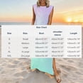 thumbnail image 2 of Mceream Robes d'Été pour Femmes Grande Taille2026 Col Rond Ample Fendue Sans Manches Robes Soleil Décontractées Longues Fluides Infroissables Plage Voyage Vacances Vêtements Multicolore P, 2 of 5
