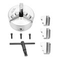 thumbnail image 2 of Lathe Chuck, 5 Inch 3-Jaw Self-Centering Metal Lathe Chuck Set With Extra Jaws Turning Machine Accessories, 125mm Diameter, 2 of 8